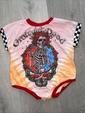 Grateful Dead 2TTie-Dye One-Piece upcycled Romper